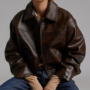 BDG Women’s Sasha Vegan Leather Car Jacket